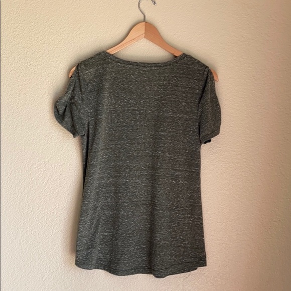 Style & Co Olive/Cream/Burgundy/Silver Top - Small - Picture 5 of 5